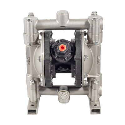 Bomba neumática de doble diafragma con presión máxima de 100 psi, flujo máximo de 15 gpm y diafragma Hytrel para el tratamiento de aguas residuales