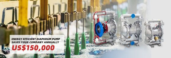 Bomba de diafragma neumática de plástico de 120 psi para tratamiento de aguas residuales y riego