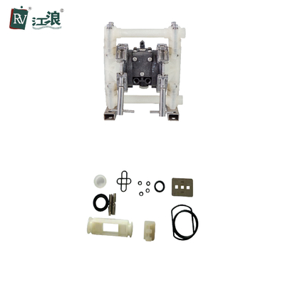 Cuerpo doble neumático de la elevación de succión de la bomba de Aodd del diafragma alto PVDF 3/8"